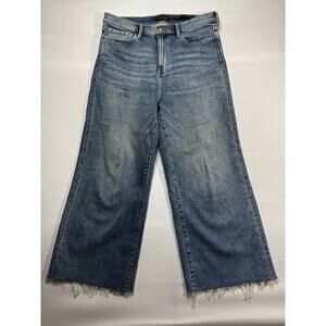 Banana Republic Women's High-Rise Wide-Leg Crop Denim Jeans - Size 31 (32x25.5)